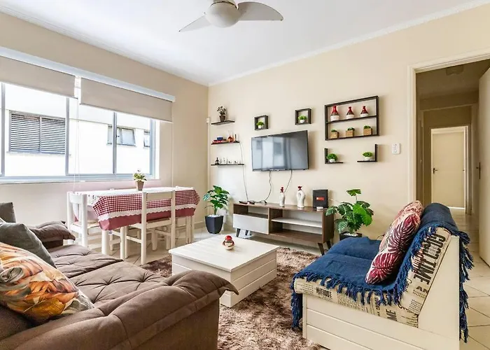 Apartamento encantador no Guarujá, praia da Enseada - Apenas 600m da praia !